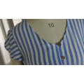 Wholesale Summer Women's Blue Striped Tops